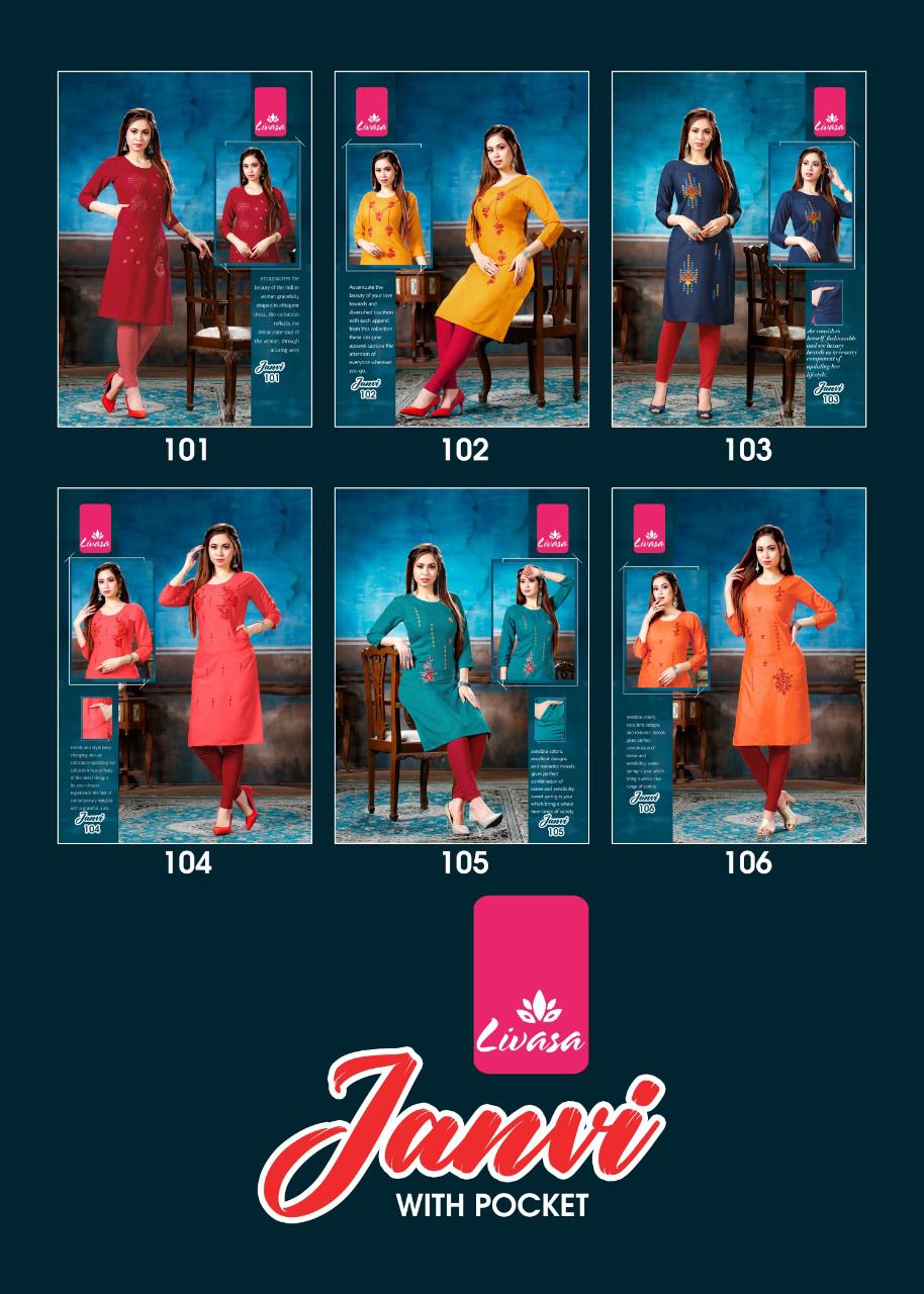 Livasa Janvi Printed Rayon Regular Wear Latest Kurti Collection